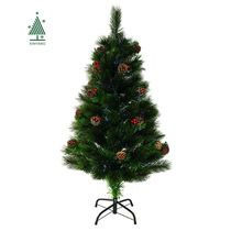 1 2 m LED with light fiber tree pine needle fiber tree pine fruits red fruits Decorative Gift Tangled Christmas Tree