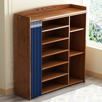 Shoe rack door doorway Home Multi-layer dust-proof indoor good-looking Xuanguan large capacity Contained Solid Wood Simple Shoe Cabinet Nanzhu