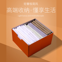 Drawer clothes storage box wardrobe cloakroom leather storage box with lid household Toy Book finishing box customization