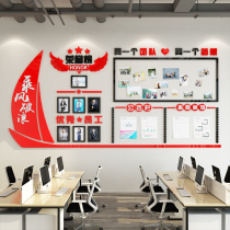 Bulletin board unit Enterprise office Company culture wall painting decoration team 3D three-dimensional acrylic inspirational wall sticker