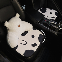 Car seat cushion summer breathable cotton and linen seat cover cute cow car seat cushion Four Seasons General car supplies