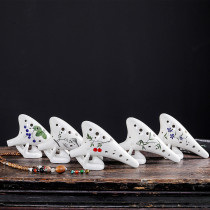 Shixiang new hand-painted series 12-hole midrange C-tone ocarina intonation many colors can be customized pattern can be customized