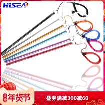 Hisea Ding Ding Diving Rod Underwater Indicator Probe Bottle Knocker Aluminum Alloy Anti-corrosion Tintin Rod with Hand Rope