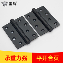 Thunderbird stainless steel flat opening hinge bearing wooden door slotted lotus leaf solid wood door hinge 4 inch silent hinge one piece