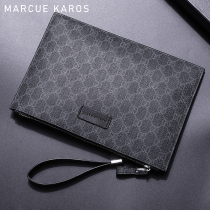 MK hand bag mens handbag envelope Hand bag summer leisure leather bag trend large capacity clip bag Plaid mens bag