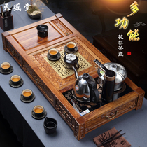 Rosewood tea tray set fully automatic induction cooker home tea sea tea tray solid wood on the water boiled water tea table
