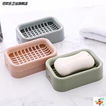 Drain soap box home Nordic creative large soap holder with lid plastic simple European double soap box