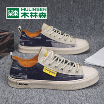 Wood Linson Men Shoes 2022 New Sails Shoes Mens Spring Summer Board Shoes Low Help Breathable Casual Old Beijing Cloth Shoes