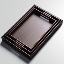 Tea tray rectangular bamboo tea table tea tray tea tray Japanese home simple tea for one person with a storage tray