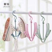 Sun shoe rack outdoor balcony shoe rack adhesive hook toilet sandals drying small shoes storage hanger dormitory