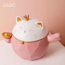 Creative lucky cat piggy bank childrens piggy bank can take out the piggy bank large capacity cute girl change