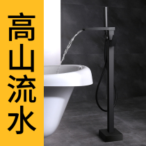 Bath faucet floor standing hot and cold faucet cylinder side bath shower shower set bath bucket bucket bucket sitting upright