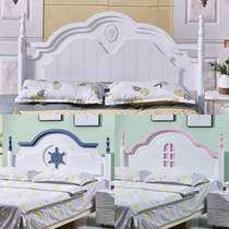 Headboard 1 5 meters 1 8 custom childrens new European imitation solid wood simple modern soft bag double backrest single buy