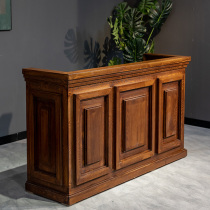 New Chinese style Retro bar counter cashier Shop Small restaurant Front desk Reception desk Antique bed and breakfast hotel counter table