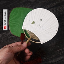 Mini fan blank fan hand-painted diy rice paper fan calligraphy Chinese painting painting Chinese style ancient style small paper fan