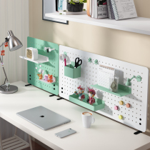Desktop hole board shelf non-perforated vertical office writing desk hook storage wall hole frame