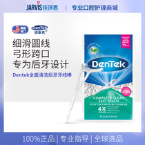 DenTek rear tooth Y-type floss stick Imported round line large tooth floss stick clean between teeth Mint 75