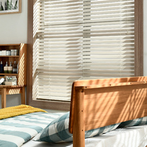 Solid Wood Louver Curtain study living room office roller blind bedroom Chinese electric blackout wooden window customization