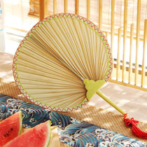  Hand-cranked portable womens big fan Summer portable old-fashioned sunflower fan Childrens Pu fan Baby plantain fan Group fan fan
