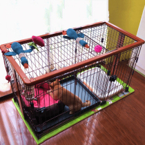 Wooden dog cage Kennel with toilet Shiba Inu Corgi Medium and large small dog Pet indoor fence Dog fence