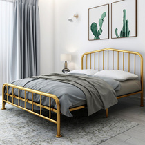 Nordic style ins iron bed double bed 1 8 iron bed 1 2 single 1 5 M simple modern iron frame princess bed