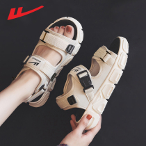 Pull back sandals womens 2021 new summer shoes womens flat outside wear wild sports fashion beach shoes womens shoes