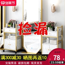 Barber shop tool cabinet hair salon tool table beauty salon supplies trolley salon multifunctional storage rack