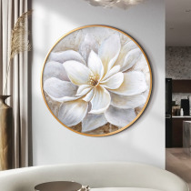 Jianmei flowers pure hand-painted oil painting porch background wall decorative painting living room dining room corridor wall hanging painting fortune mural