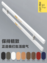 Custom white no frame tempered glass clothing shop solid wood handle glass door armrests for light lavish door handles