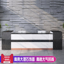Front desk office paint imitation marble front desk counter cashier counter reception desk desk desk custom