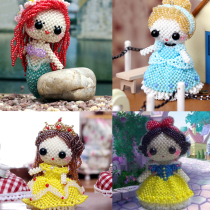 DIY hand-beaded electronic version drawings Four princesses WU013 Chinese wiring diagram