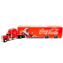 New oversized boxed Coke Christmas version 1:64 truck transporter truck truck container truck model