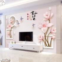 8D New Chinese style Home and TV Background Wall protection plate Bamboo Wood Fiber Integrated Wall Panel Living-room Bedroom Light Lavish Decoration Painting