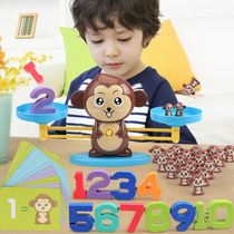 Stupid dad Digital Enlightenment math puzzle scales teaching aids elementary school childrens toys parent-child interactive monkey game
