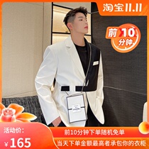 GouYe 21ss Korean version of lace-up single West Coat male niche senior color design heavy industry temperament suit tide