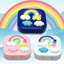 Mini Rainbow Clouds Silicon Plastic Baby Teeth Box Men and Women Children Change Tooth Preservation Memorial Collection Gift Box
