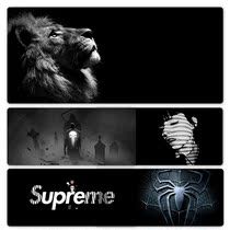 Personality trend dark black boys mouse pad oversized computer keyboard pad Waterproof desk pad wrist support customization