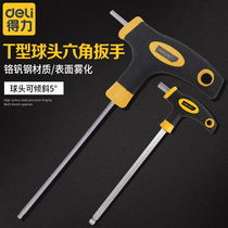 Del Allen Wrench Mist Face T-Ball Head Hexagon 2 5mm 3 4 5 6mm Multi-Specification