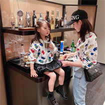 Not the same kind of pro-dress 2022 spring clothing for the Korean version Cartoon blouses net red ocean gas mother woman dress long sleeve jacket