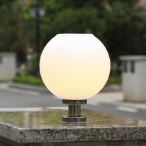 Solar Outdoor Column Head Lamp Waterproof Gate Pillar Courtyard Lamp Super Bright Round Ball Outdoor Villa Garden Wall Lamp