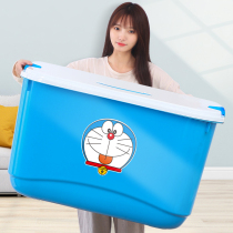 Doraemon storage box household plastic large clothes finishing box book toy storage box artifact