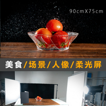 90X75cm soft light screen gourmet portrait scene glassware stainless steel flag plate directly pasted sulfuric acid paper flag Board