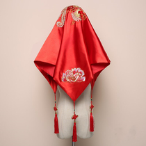 Hijab wedding Chinese style Xiuhe 2021 new red hijab ancient wind yarn bride ancient wind gauze Net red wedding dress headscarf