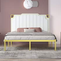 Modern minimalist environmentally-friendly Nordic ins net red beds light extravagant children Iron art bed gold double bed with extreme simplicity 1 8 m bed