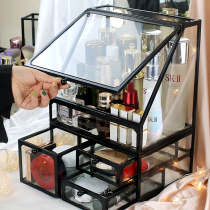 Nordic ins simple storage rack Net Red skin care products storage box Desktop lipstick cosmetics dresser shelf