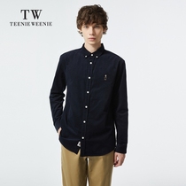 TeenieWeenie bear men's 2021 winter new shirt Xinjiang cotton corduroy solid color shirt