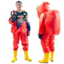 Heavy-duty fully enclosed chemical protective clothing chemical chemical cold storage liquid ammonia ammonia acid and alkali resistant highly toxic light fire protection clothing