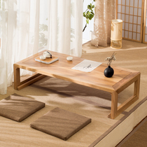 Tatami table small coffee table Japanese low table Kang table floating window table new Chinese solid wood simple Chinese school table tea ceremony table