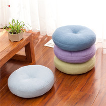 Cotton linen thick round lazy cushion floor cushion floating window futon removable tatami living room floor meditation