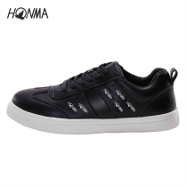 honma2020 new casual shoes low-top U-shaped toe LOGO advanced split layer cowhide leather comfortable non-slip and breathable